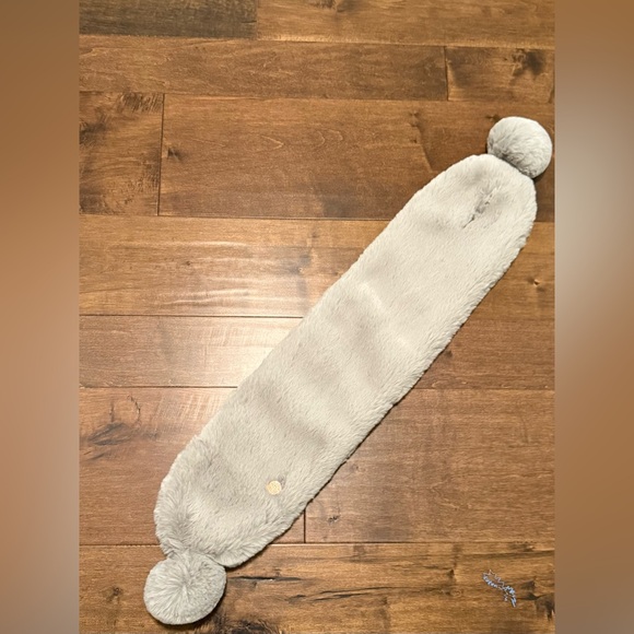 Ted Baker Festive Gray Scarf with Pom Poms - Picture 3 of 3